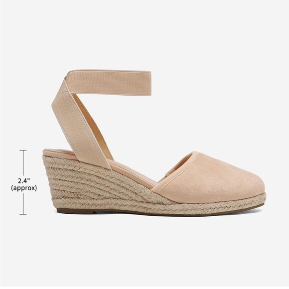 DREAM PAIRS Women's Amanda-1 Closed Toe Elastic Strap Espadrilles Wedge Sandals - Picture 5 of 5